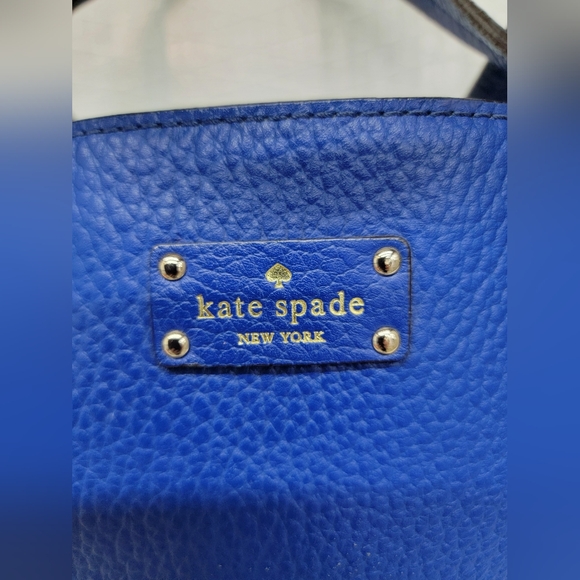 Kate Spade Blue Leather Tote Bag - Picture 3 of 14